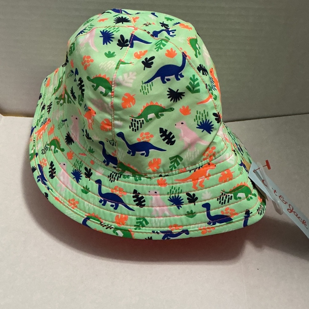 Dinosaur Print Kids Reversible Sun Hat 2T-5T